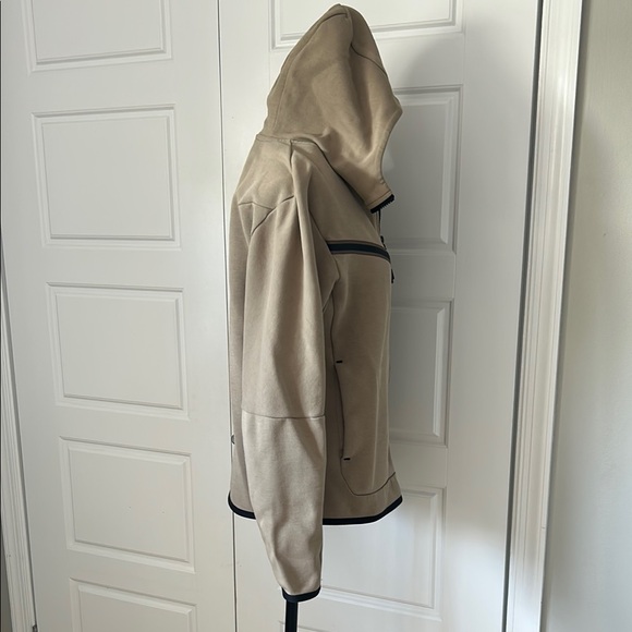 Nike Microfiber Tan Full Zip Hoodie with Extra Pocket on Arm - Picture 6 of 9